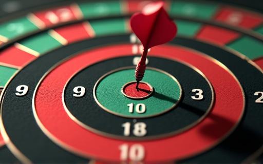 目標達成を示すダーツの的